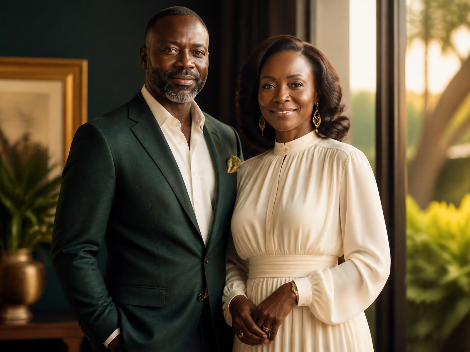 Founders of The SAMAYO Institute, an elegant African couple